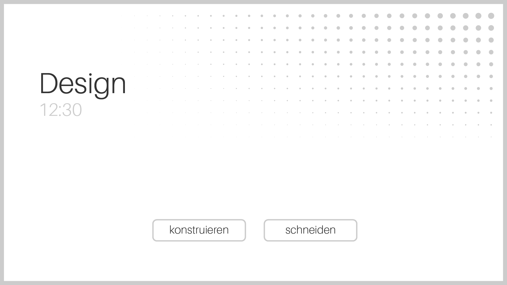 Konstruieren-Animation, Menü-Animation, Interaktionen
