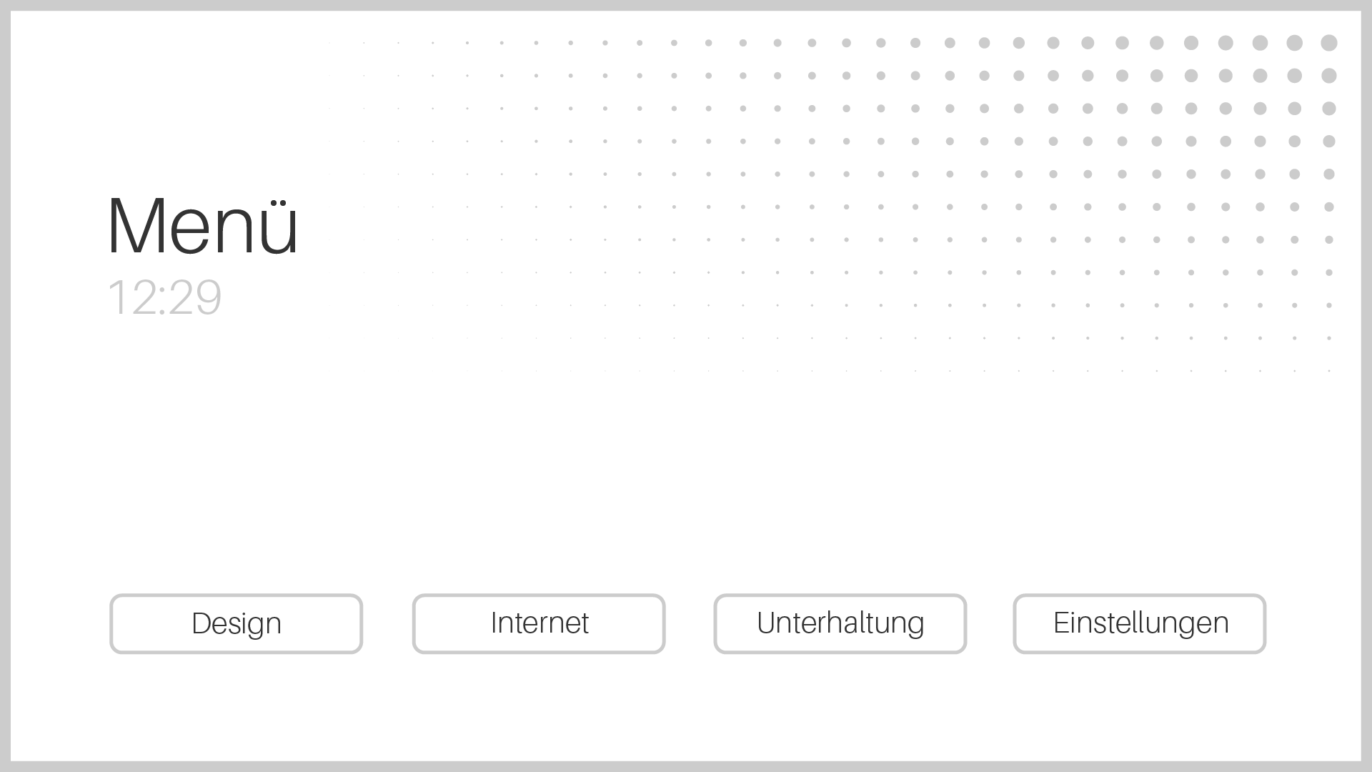 Menü-Animation, Interaktionen