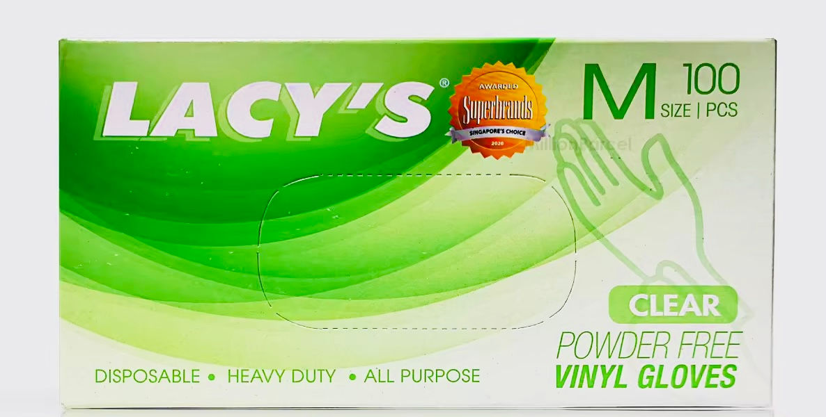 M Clear Powder Free Vinyl Gloves  (100pc)