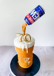 towhees new schooner beer cake with an elevated beer can for a male's 70th birthday Sydney cakes Sutherland shire cakes gluten free cake