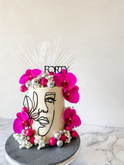 flower face cake
