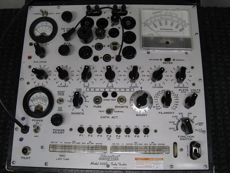 Thumbnail: Hickok 539C Tube Tester - New Bias Meter - AC & Bias Jacks - Calibrated
