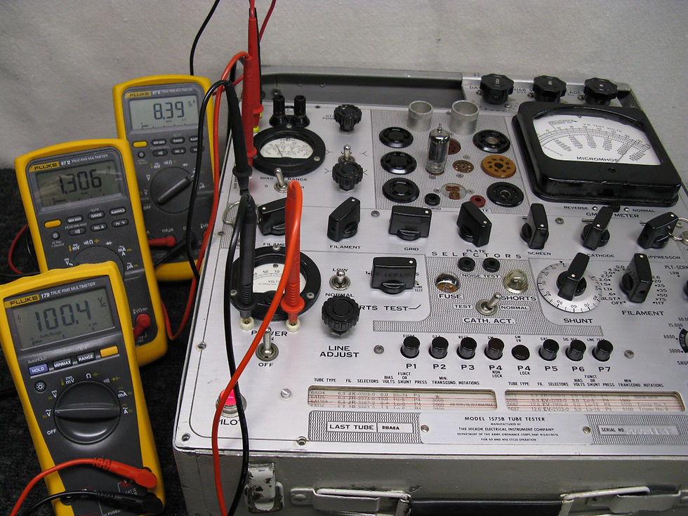 Thumbnail: Hickok 1575B  RD1575 Tube Tester with Self-Bias & Plate Current, Bias Jacks