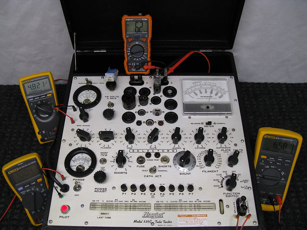 Thumbnail: Hickok 539C Tube Tester, AC, Bias, & Filament Jacks Clean & *Calibrated*