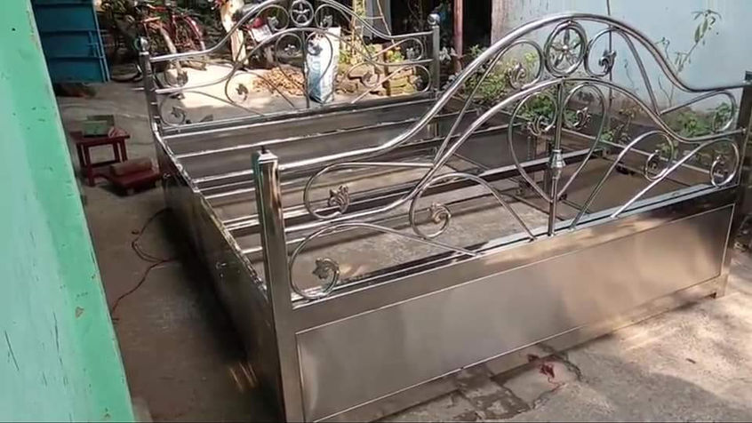 7×8 double sizes master bedroom beds with box, Steel bed, Get latest price