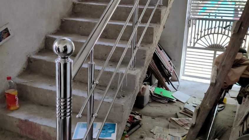 Simple stairs steel railing null 750 Simple