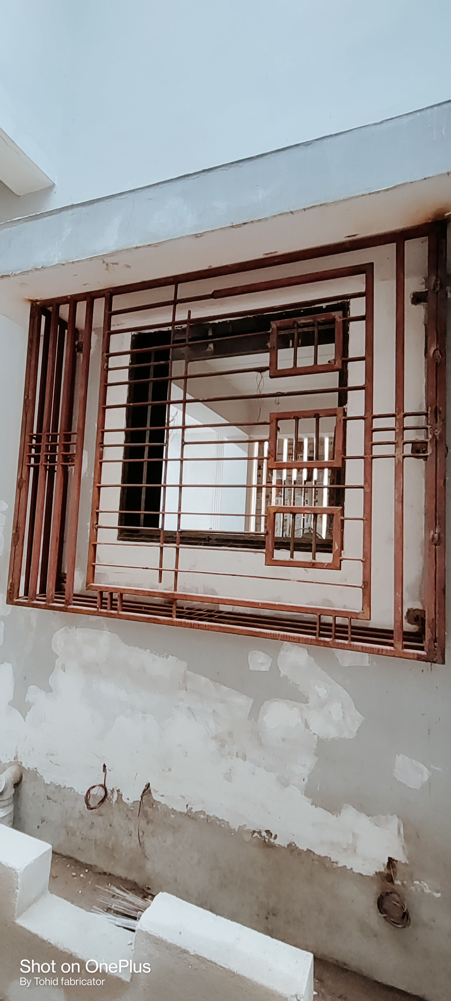 Steel pipe window grill