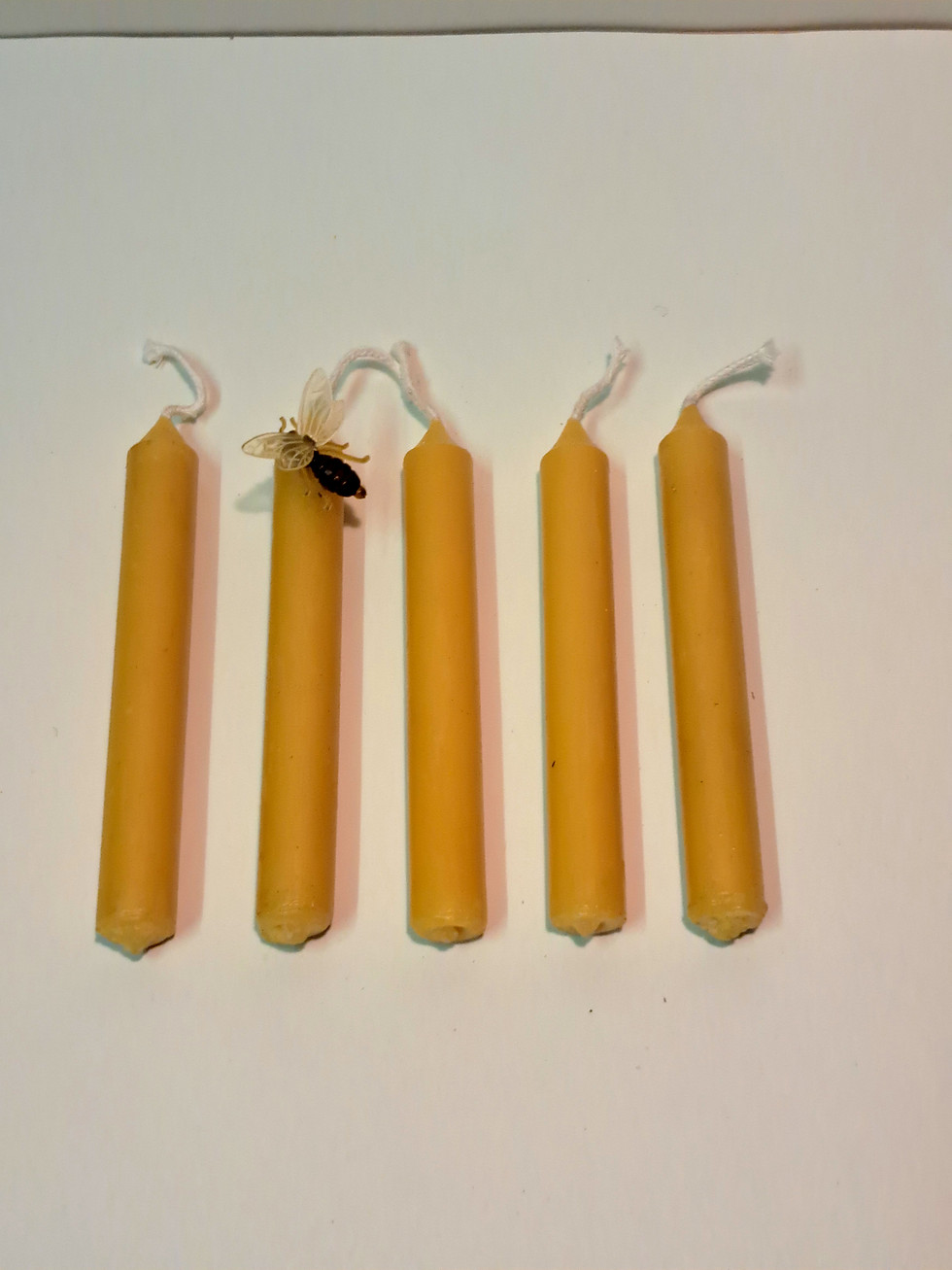 Miniaturbild: 5 Stück Weihnachtsbaumkerzen aus Bienenwachs