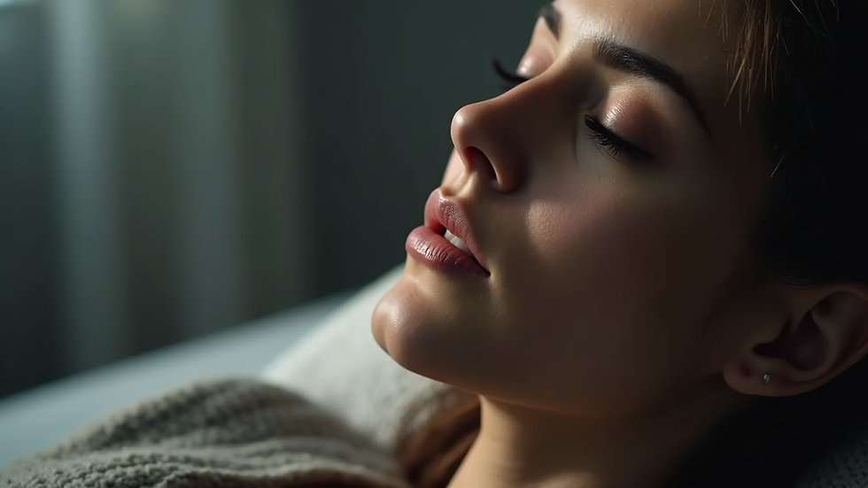 Close-up view of a hypnotherapy session in progress