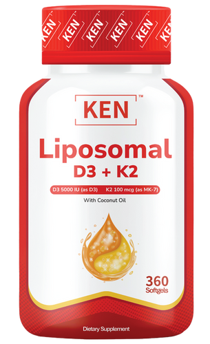 Liposomal D3 + K2 360 Softgels | Ken Wellness. Best Online Supplements