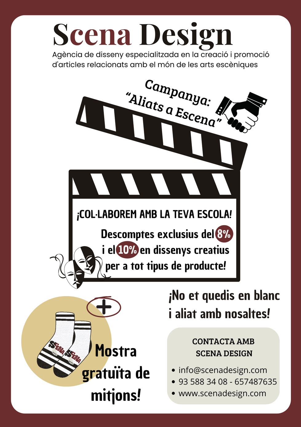 Flyer promocional:
Scena Design