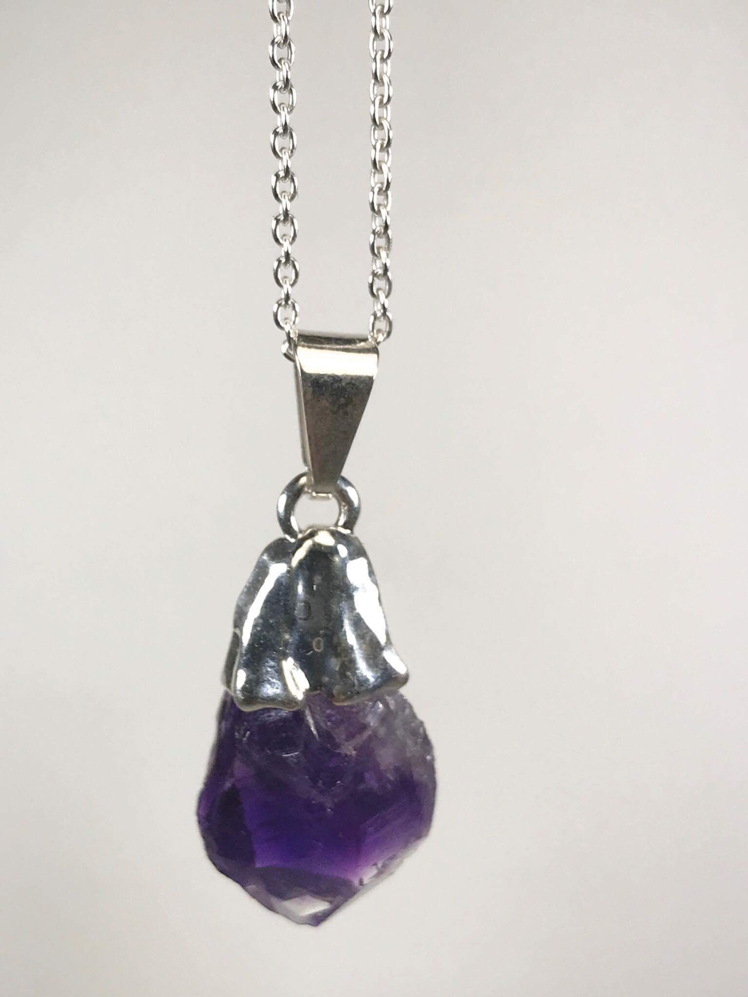 Amethyst Natural Raw Points Pendant SJP00025