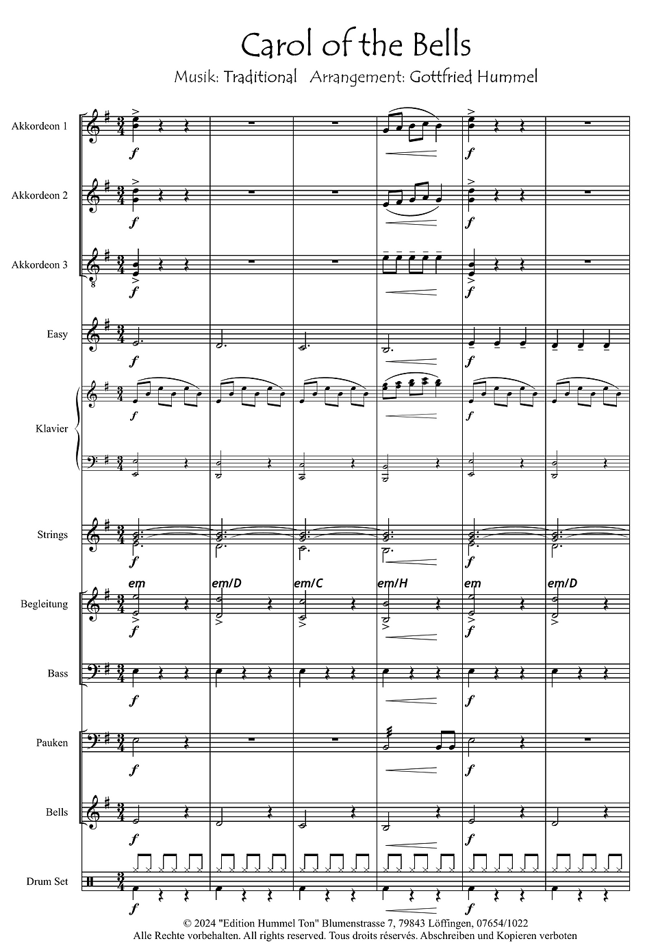 Miniaturbild: Carol Of the Bells AO