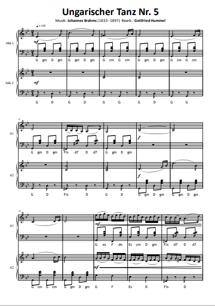 Miniaturbild: Ungarische Tänze 1, 4, & 5