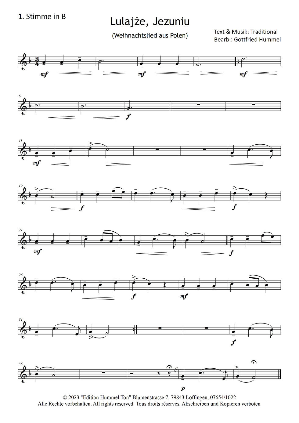 Miniaturbild: Lulajże, Jezuniu (Weihnachtslied aus Polen)