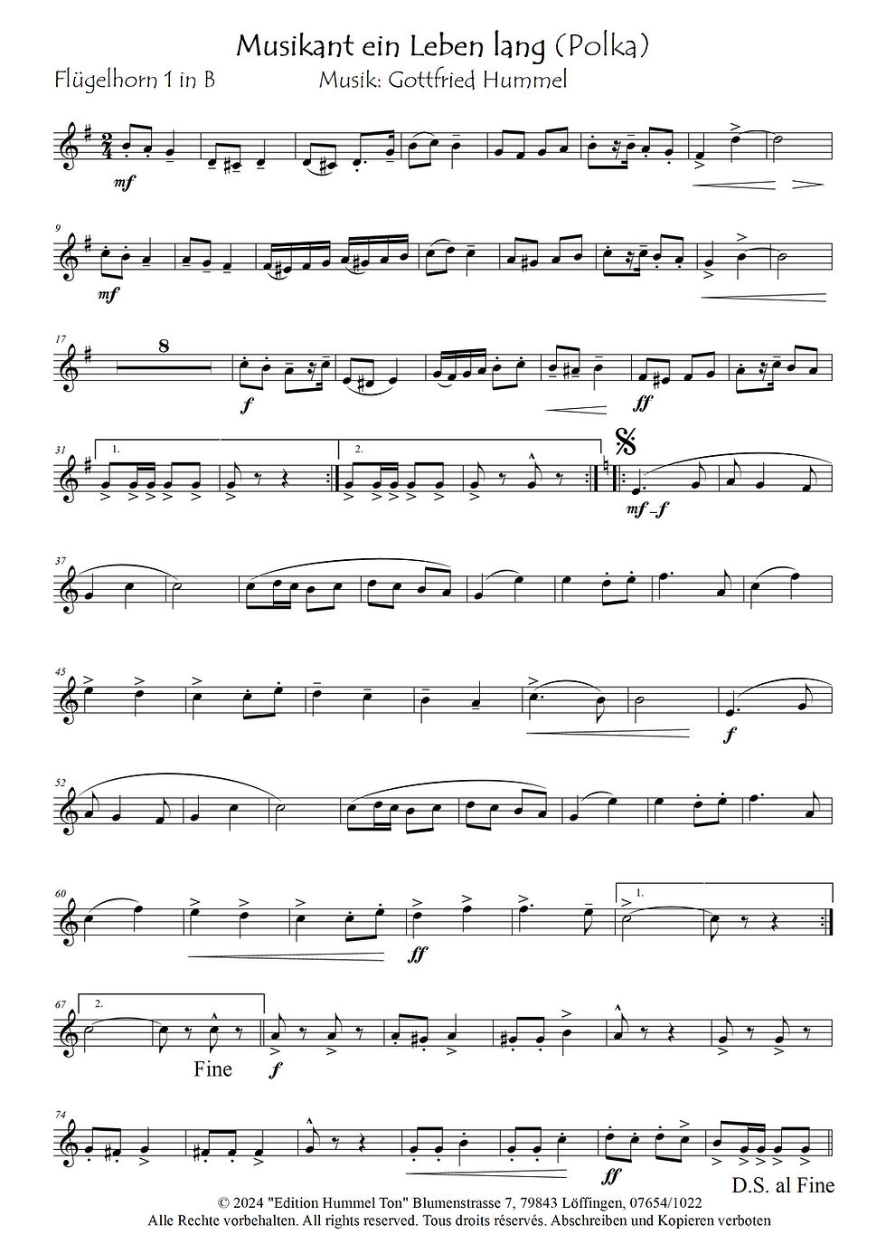 Miniaturbild: Musikant ein Leben lang (Polka)