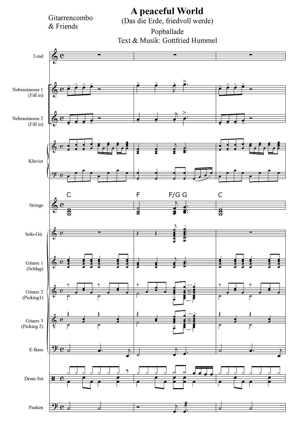 Miniaturbild: A Peaceful World (Das die Erde, Friedvoll werde)