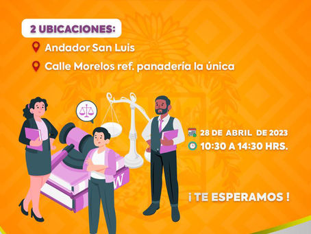 INVITA AYUNTAMIENTO DE HUAMANTLA A LOS MÓDULOS AMBULANTES DE ATENCIÓN JURÍDICA PARA MUJERES