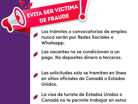 DIRECCIÓN DE ATENCIÓN A MIGRANTES ALERTA SOBRE FRAUDES CIBERNÉTICOS*