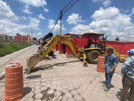Las labores consistieron en la ampliación de tubo de drenaje sanitario de la calle Camino Real.