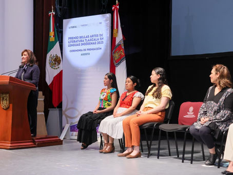 ENTREGA GOBERNADORA PREMIO BELLAS ARTES DE TLAXCALA EN LENGUAS INDÍGENAS 2025