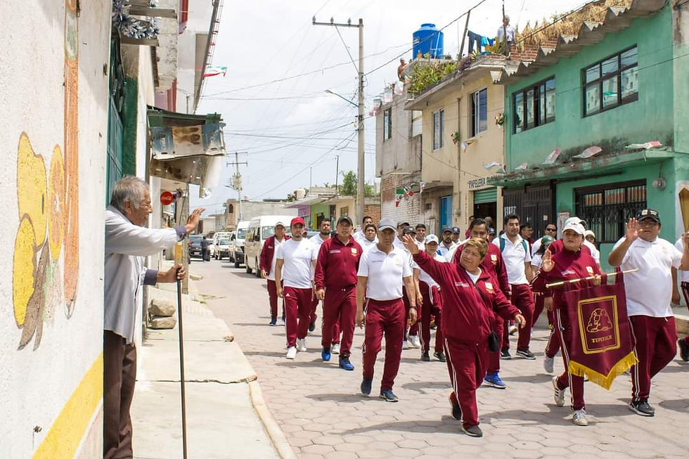 Traslada Alan Alavardo Islas Fuego Simbólico al municipio de Tepetitla de Lardizábal.