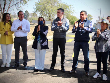 Entregan autoridades estatales y municipales, rehabilitación del tramo Ramal – Atoyatenco.
