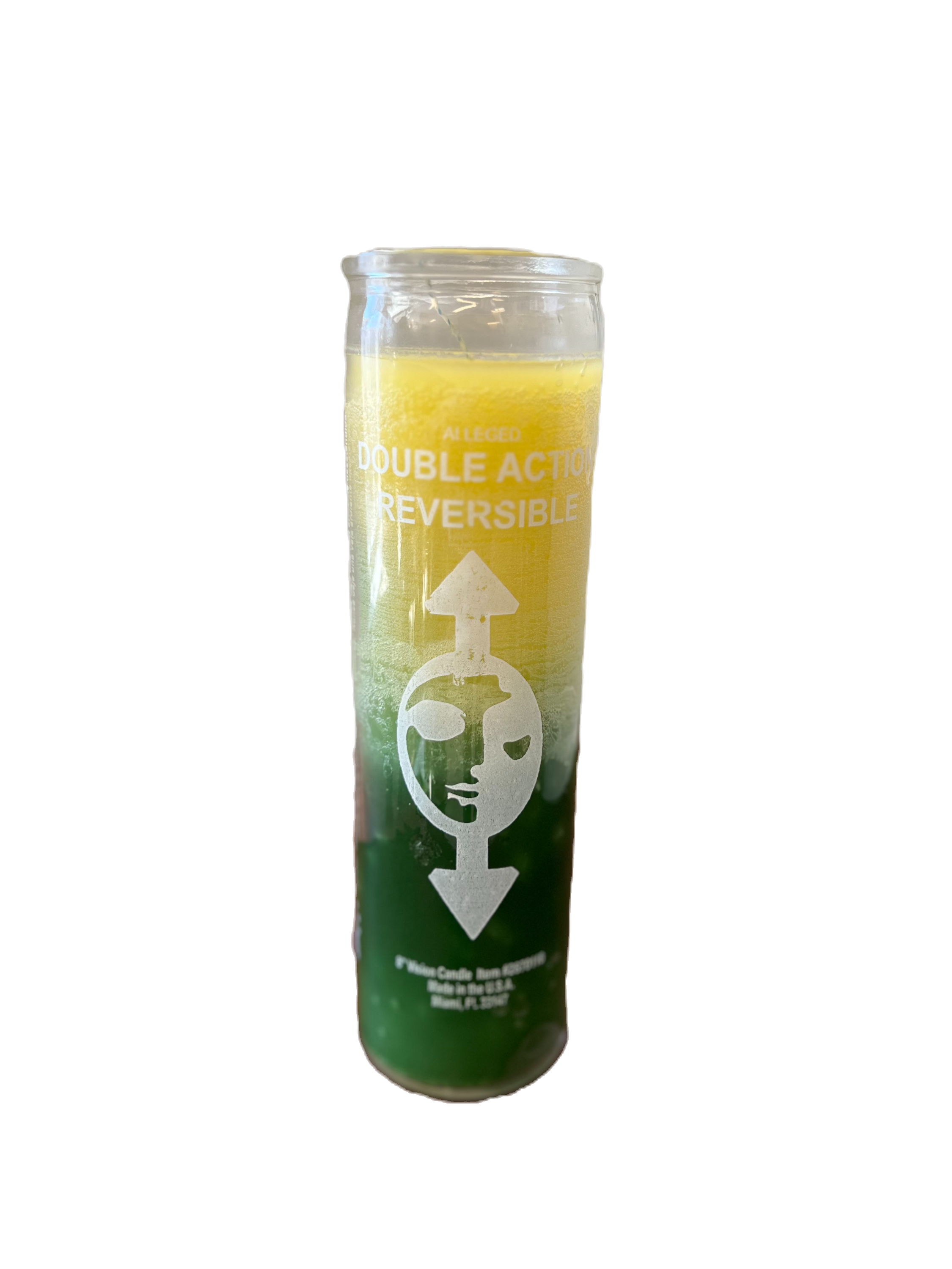 Reversible 7 Day Novena Candle Yellow / Green