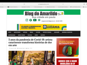 5 anos da pandemia de Covid-19: artista catarinense transforma histórias de dor em arte