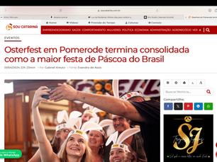 Osterfest em Pomerode termina consolidada como a maior festa de Páscoa do Brasil