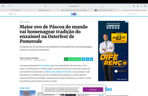 Maior ovo de Páscoa do mundo vai homenagear tradição do enxaimel na Osterfest de Pomerode