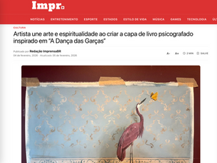 Artista une arte e espiritualidade ao criar a capa de livro psicografado inspirado em “A Dança das Garças”