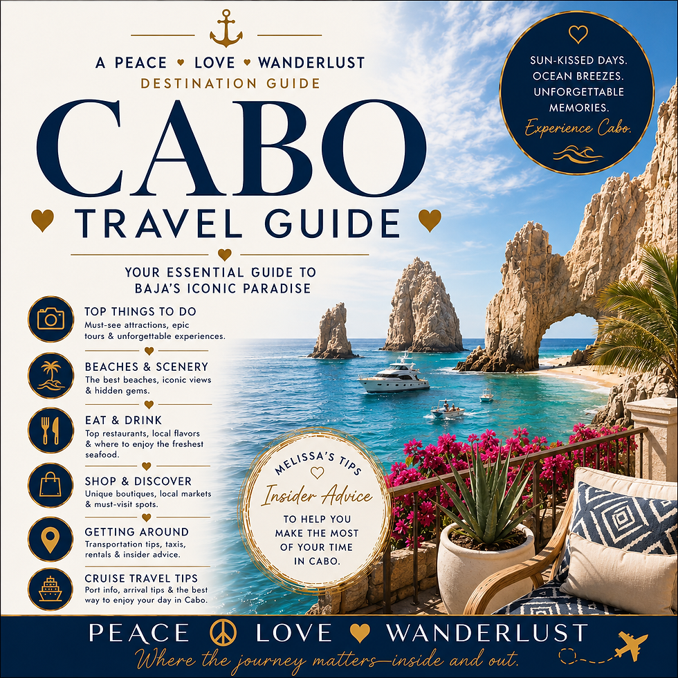 Cabo Travel Guide cover by Peace Love Wanderlust