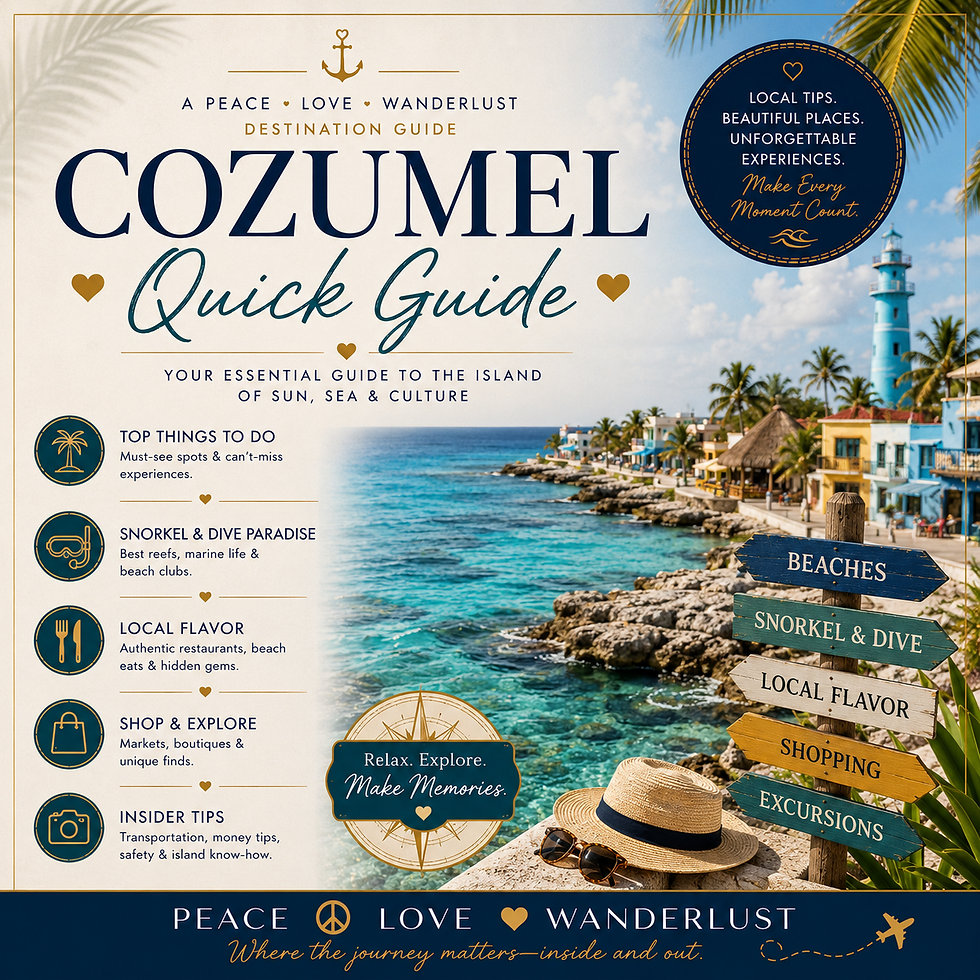 Cozumel Quick Guide cover by Peace Love Wanderlust