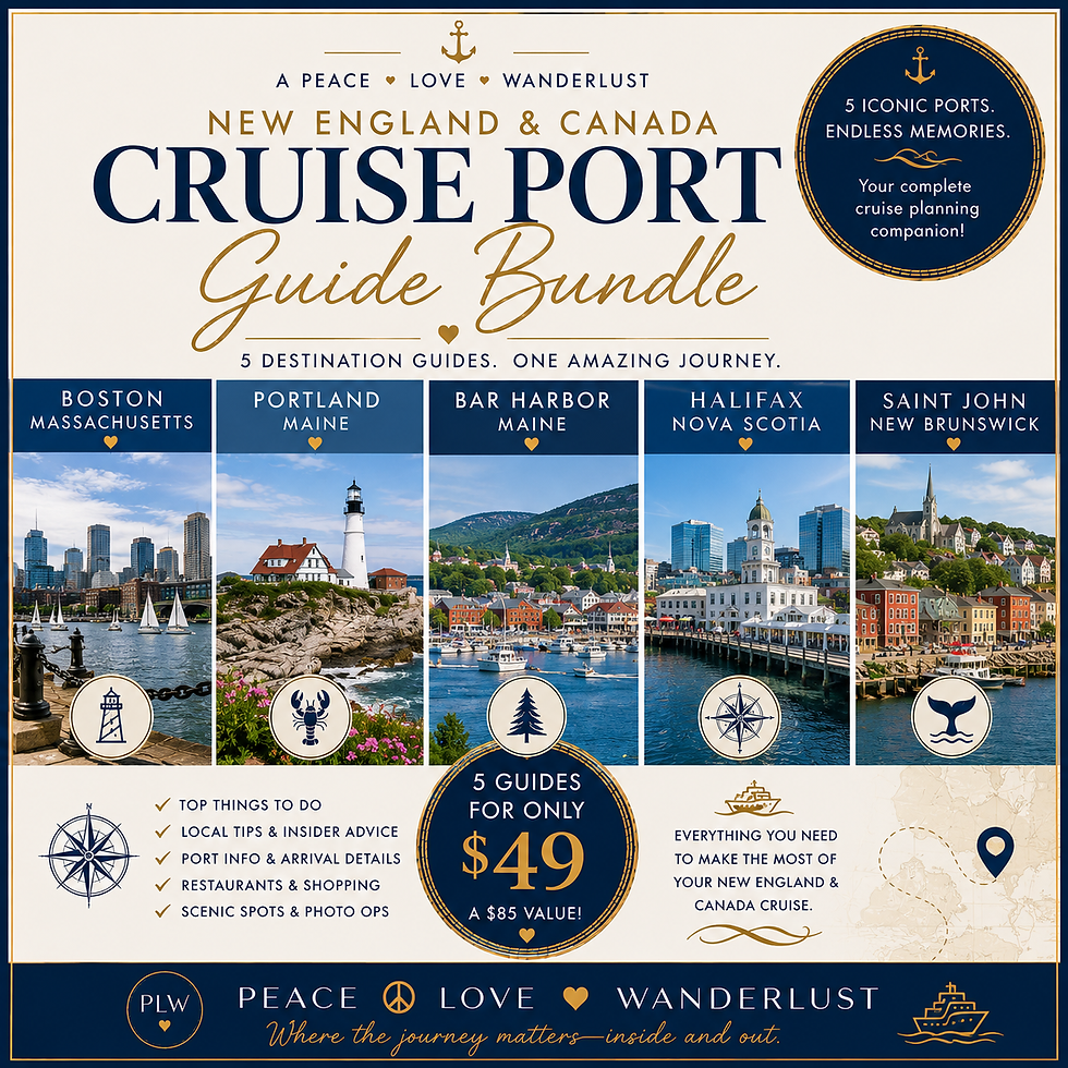 New England and Canada Cruise Port Guide Bundle cover by Peace Love Wanderlust
