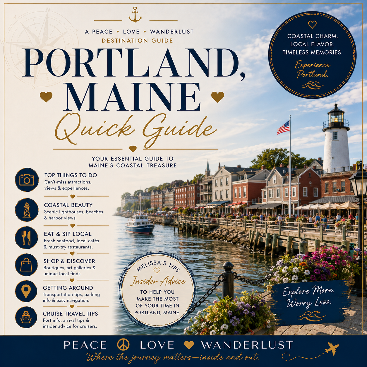Portland, Maine Quick Guide cover by Peace Love Wanderlust
