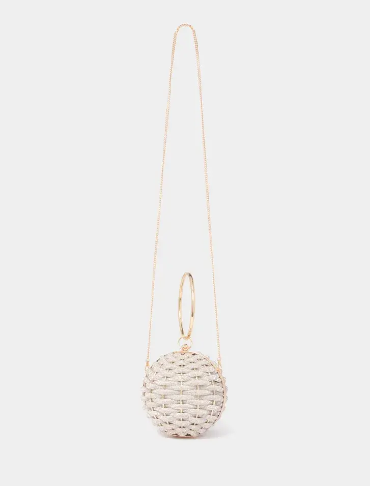 Thumbnail: Signature Wynnie Woven Round Clutch