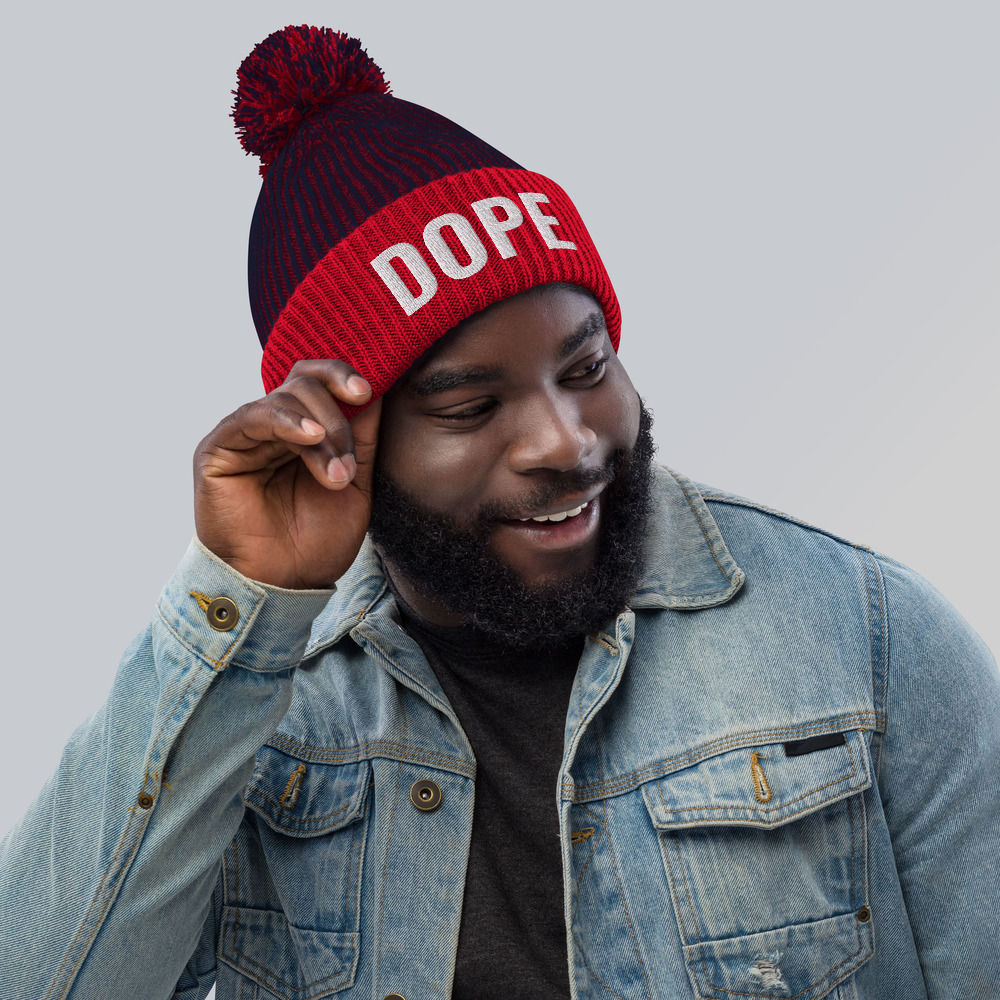 "Dope" Pom-Pom Beanie