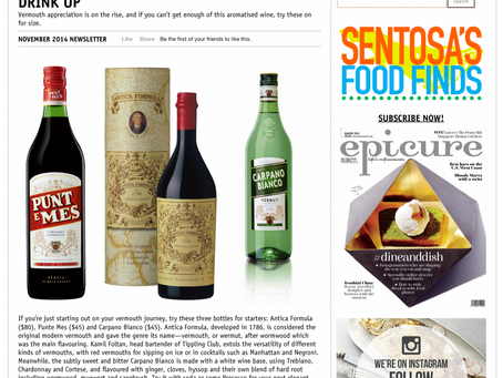 In The Media: Vermouth Appreciation - Drink Up
