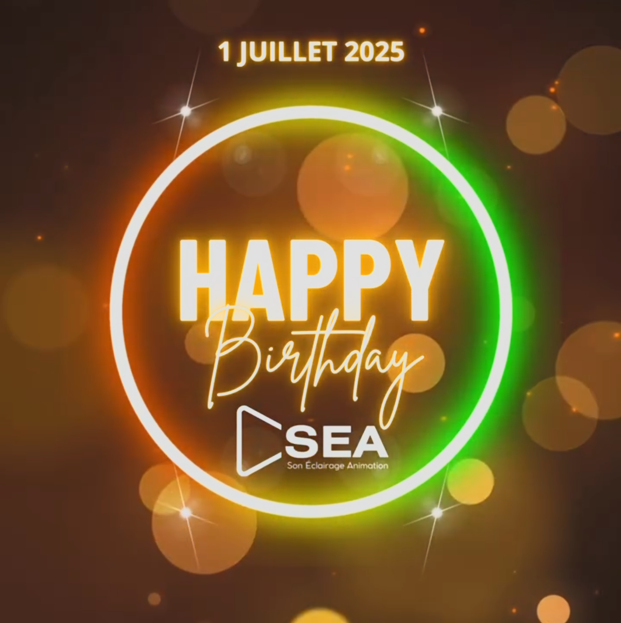 SEA Son éclairage animation - Image anniversaire