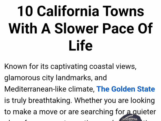 Want a Slower Pace of Life in California?