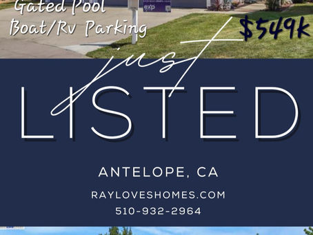 Just Listed For Sale, Antelope, Ca