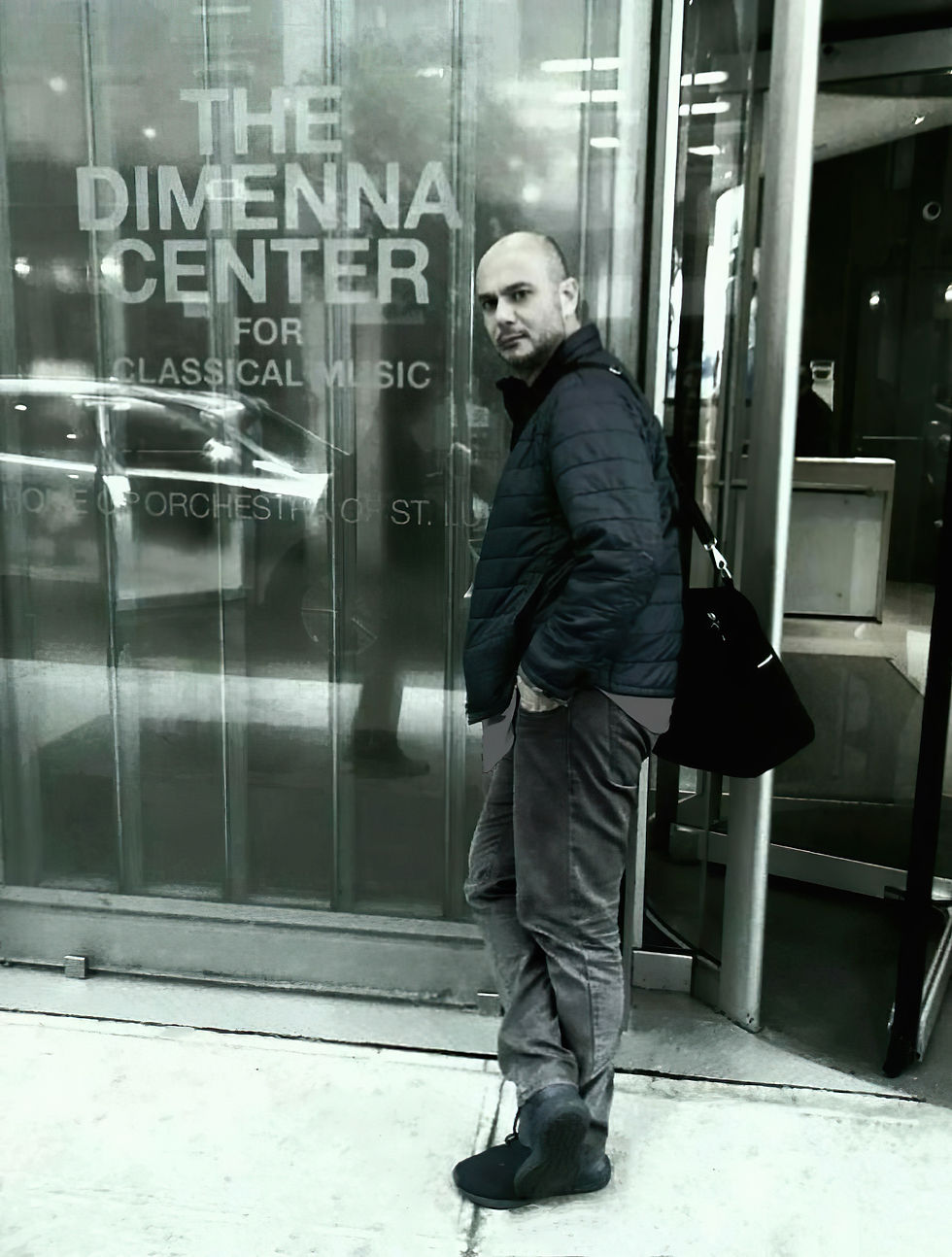 Dr. Caravassilis at the DiMenna Centre for Classical Music in Manhattan, NYC.