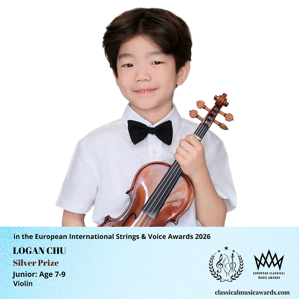 Logan Chu, Award-Winning Violinist of the European Classical Music Awards 2026