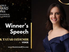 Winner’s Speech | Basak Tatar Ozdemir | World Grand Prix International Music Contest 2025