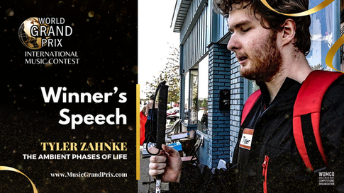 Winner's Speech | Tyler Zahnke | World Grand Prix International Music Contest 2026