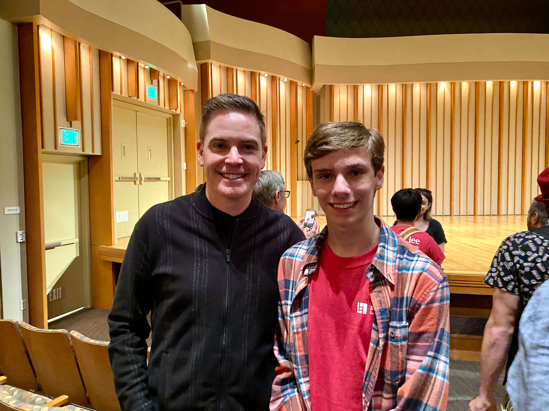 Dash Wilson with Ryan Shore at Berklee College of Music in Los Angeles.