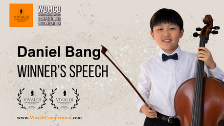 Winner’s Speech | Daniel Bang | Cello | Vivaldi International Music Competition 2026