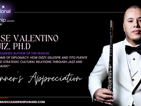 Winner’s Appreciation | José Valentino Ruiz | Innovative Writing | International Music Leadership Award 2025