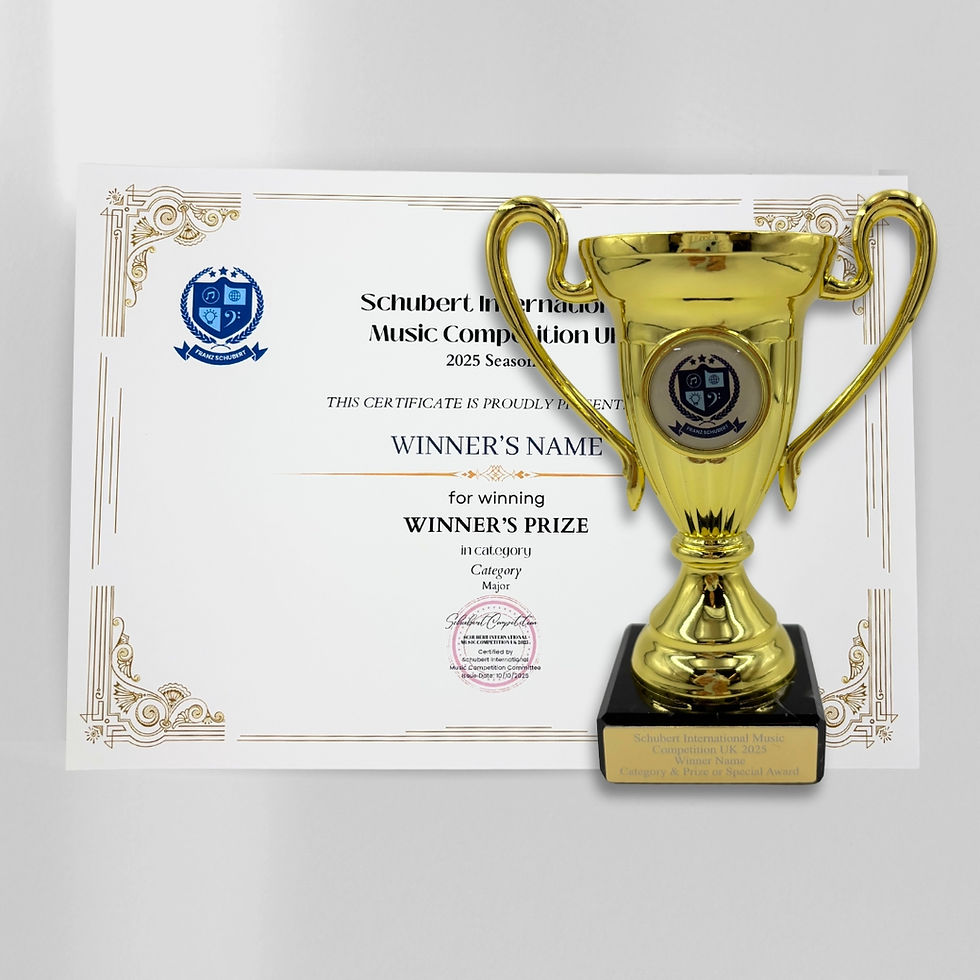 1x Trophy + 1x Certificate Pack